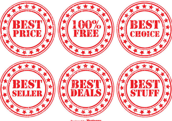 Distressed Promotional Vector Badge Set - Kostenloses vector #352503